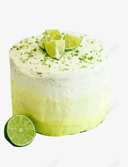 绿色柠檬蛋糕png免抠素材_新图网 https://ixintu.com 庆祝 水果 烘焙 生日 美味