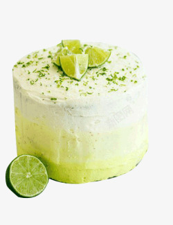 绿色柠檬蛋糕素材