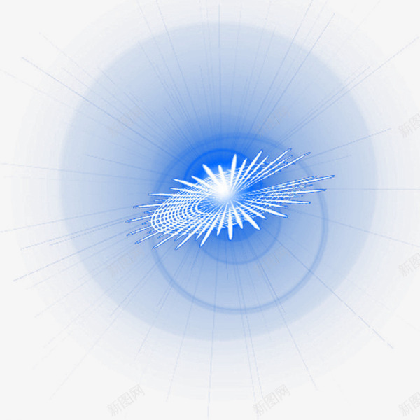 蓝色光束png免抠素材_新图网 https://ixintu.com 光照效果 发光 扩散 酷炫 闪亮