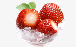 冰冻的草莓素材