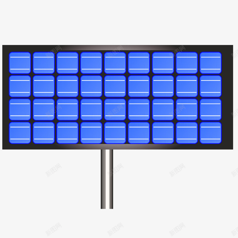 蓝色质感太阳能电池板png免抠素材_新图网 https://ixintu.com 太阳能 电池板 蓝色 质感