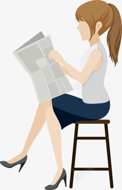 读报的女人世界新闻自由日读报的女人高清图片