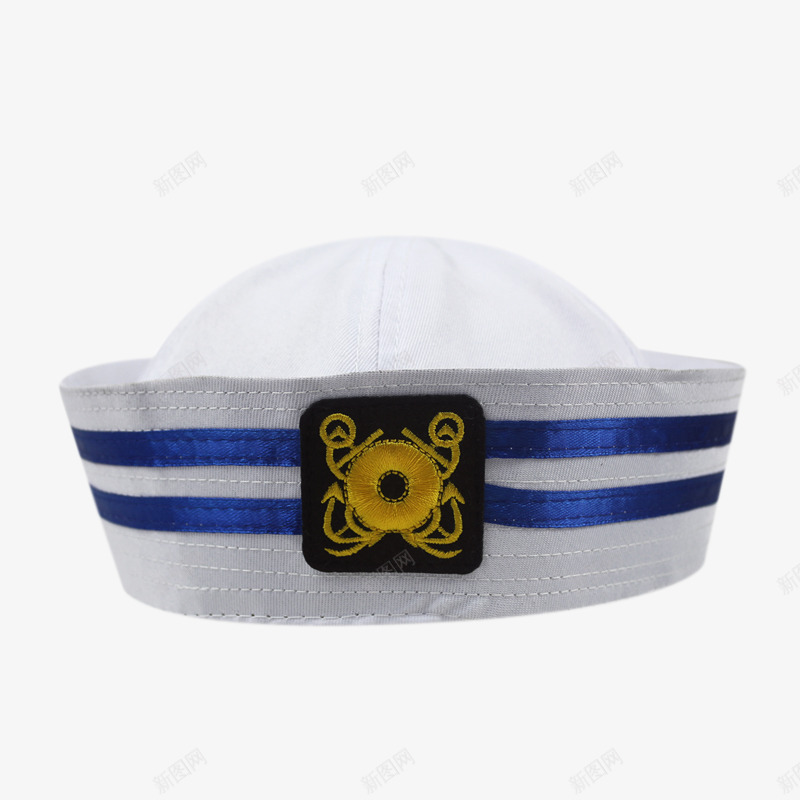 金色标识蓝色带护士帽图标png_新图网 https://ixintu.com 免费 免费下载 实物 帽子 护士帽 标识 金色
