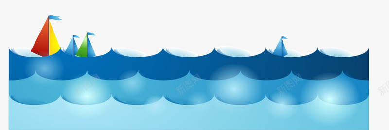 波浪矢量图eps免抠素材_新图网 https://ixintu.com 帆船 手绘波浪 波浪 矢量图