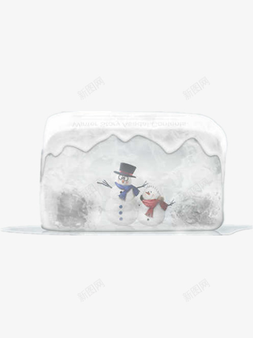 大冰块里面的雪人png免抠素材_新图网 https://ixintu.com 免费图片 冰块 大冰块 雪人