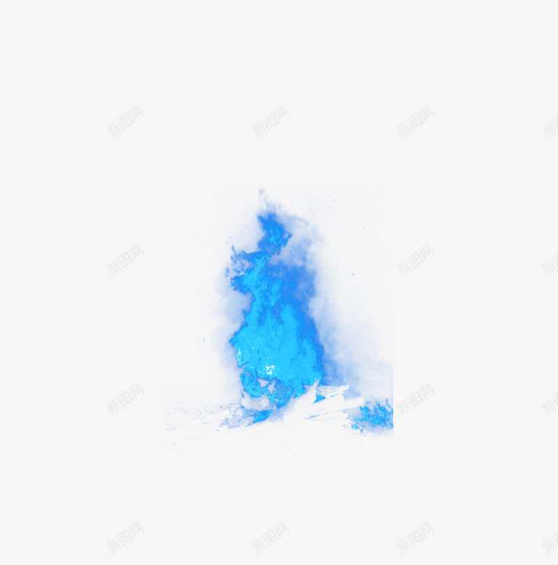 蓝色冰焰png免抠素材_新图网 https://ixintu.com 冰 冰焰 火焰 烟雾 蓝色