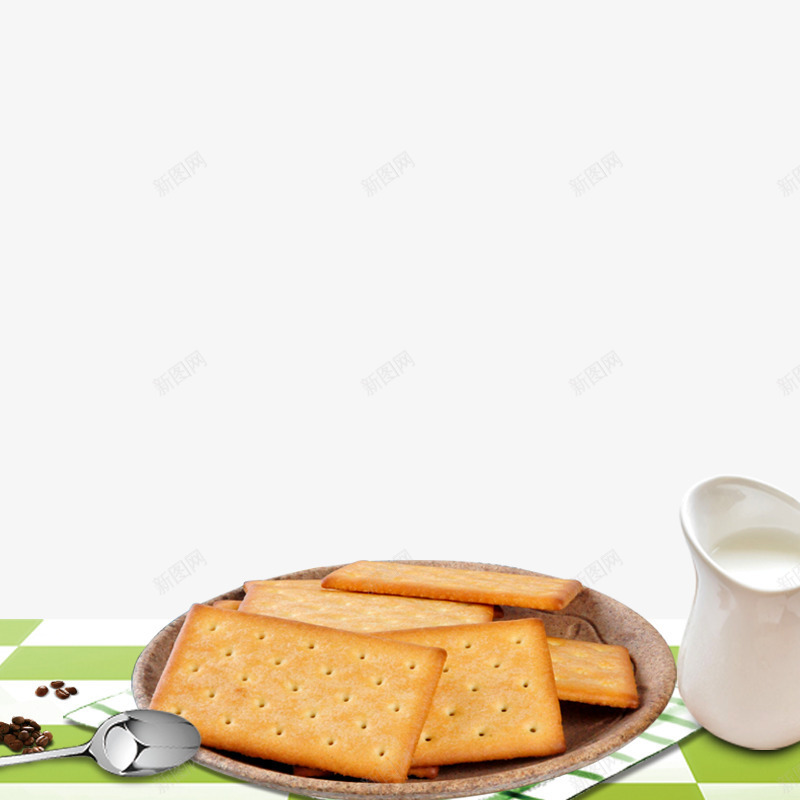 产品实物饼干牛奶psd免抠素材_新图网 https://ixintu.com 产品实物 牛奶 饼干