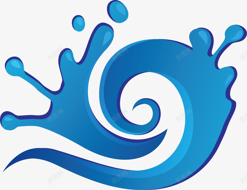 立体卡通波浪图标png_新图网 https://ixintu.com 创意水浪 卡通水浪 古典水浪 古典波浪 水浪元素 水浪标识