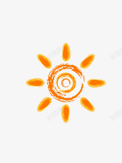 太阳png免抠素材_新图网 https://ixintu.com 太阳 橙色 贴纸 阳光