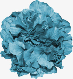 蓝色牡丹花朵布艺素材