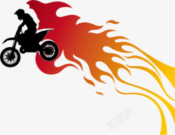 火焰车贴创意摩托车贴矢量图高清图片