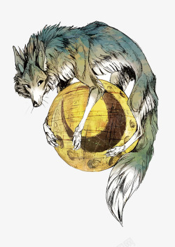 狼和月素材