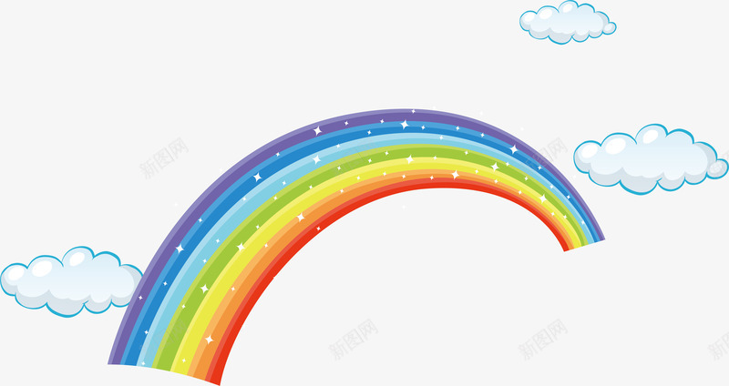 美丽的雨后彩虹png免抠素材_新图网 https://ixintu.com 彩虹 彩虹桥 矢量png 美丽彩虹 雨后彩虹