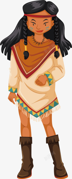 印第安少女印第安部落女人高清图片