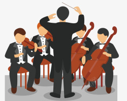指挥者古典乐器乐队高清图片