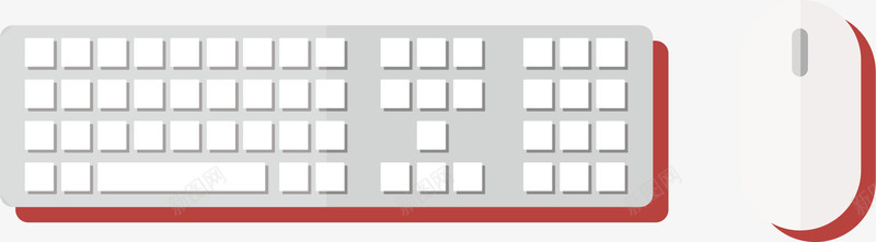 鼠标键盘png免抠素材_新图网 https://ixintu.com 方块 白红 键盘 鼠标