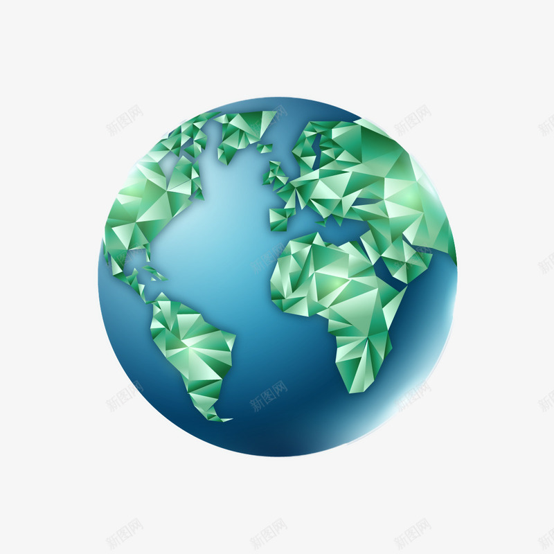闪光的地球png免抠素材_新图网 https://ixintu.com 光圈 版图 蓝色地球 表面