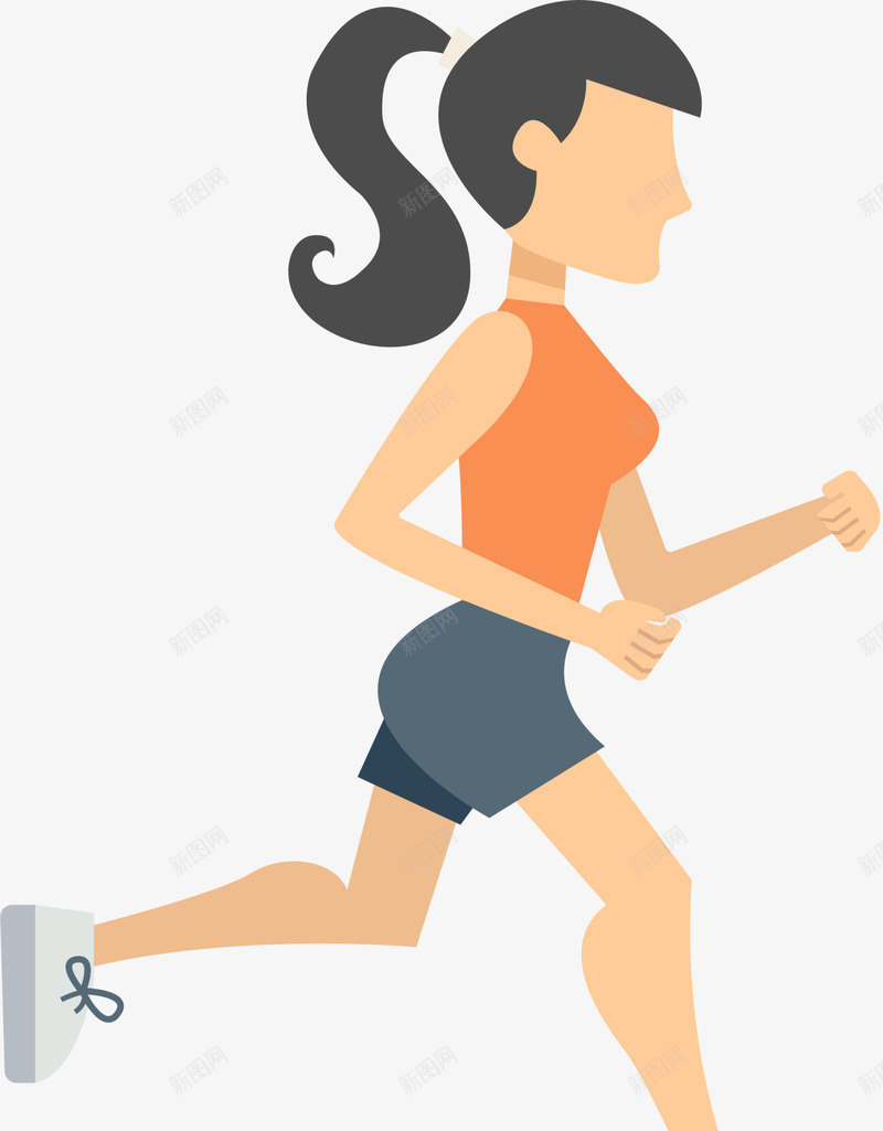 人物插画跑步的女人png免抠素材_新图网 https://ixintu.com 人物插画 奔跑 女人插画 快速奔跑 跑步的女人 锻炼