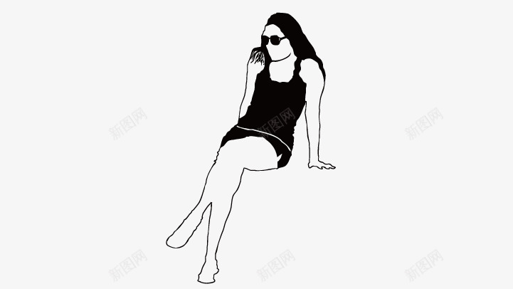 女人坐姿png免抠素材_新图网 https://ixintu.com 坐姿 女人坐姿 矢量女人