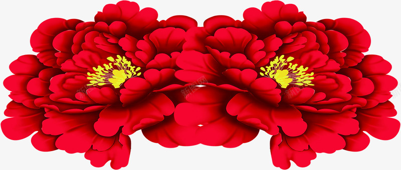 红色牡丹花朵活动装饰png免抠素材_新图网 https://ixintu.com 活动 牡丹 红色 花朵 装饰