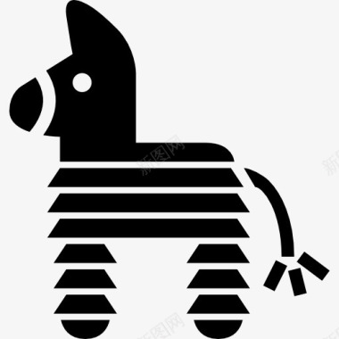 PIATA墨西哥与马的形状图标图标