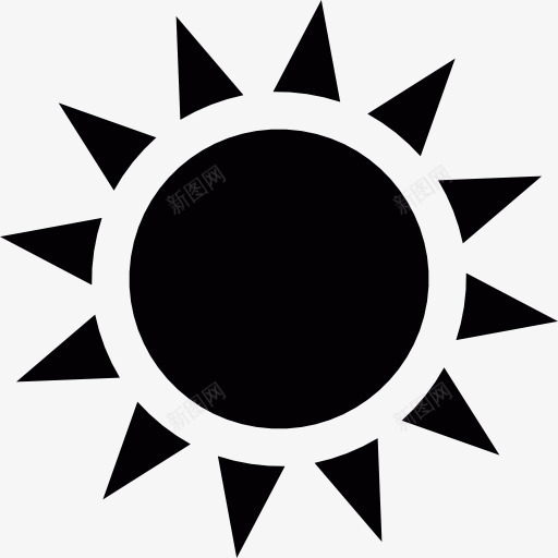 太阳与阳光图标png_新图网 https://ixintu.com 气候 自然 阳光