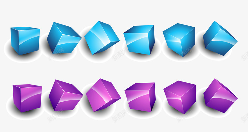 立体钻石水晶矢量图ai免抠素材_新图网 https://ixintu.com 方块 立体 钻石 矢量图