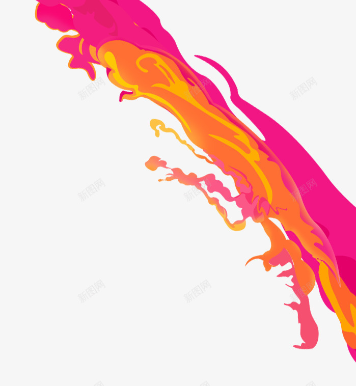 粉色卡通火焰装饰png免抠素材_新图网 https://ixintu.com 卡通 火焰 粉色 装饰