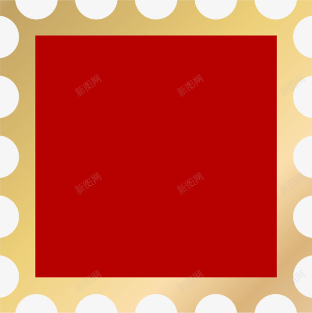 红色方块图标黄色边框png_新图网 https://ixintu.com 图标 方块 红色 边框 黄色