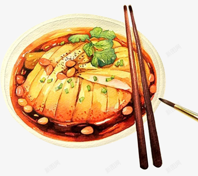 卡通宽面条图标png_新图网 https://ixintu.com 图示 宽面条 标识 汤面 筷子 美食 面条 食物