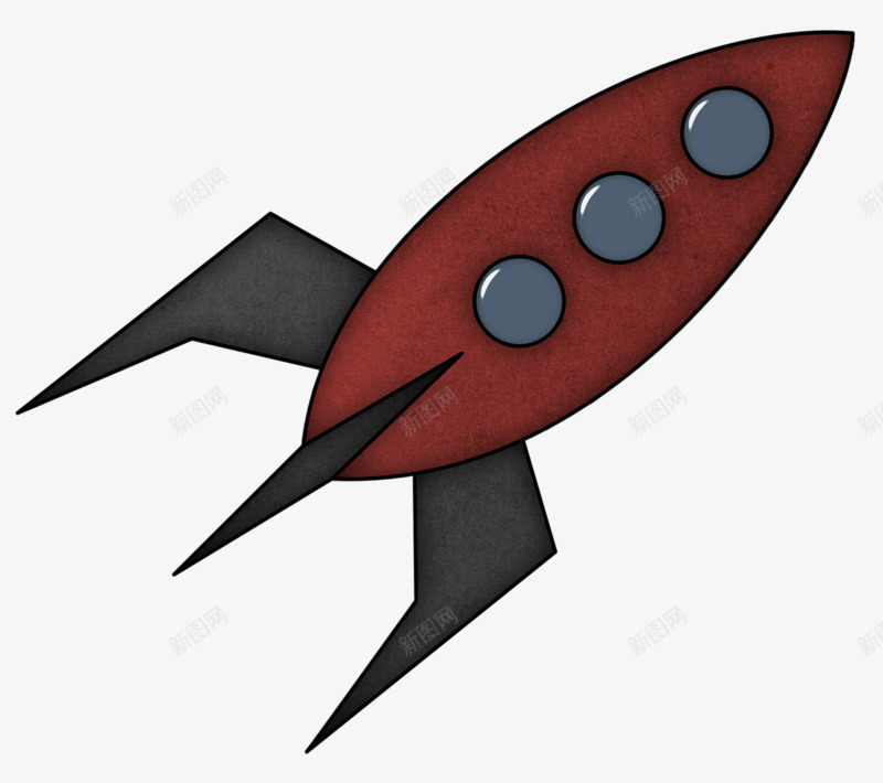 卡通火箭png免抠素材_新图网 https://ixintu.com 卡通 宇宙飞船 火箭 科技飞船