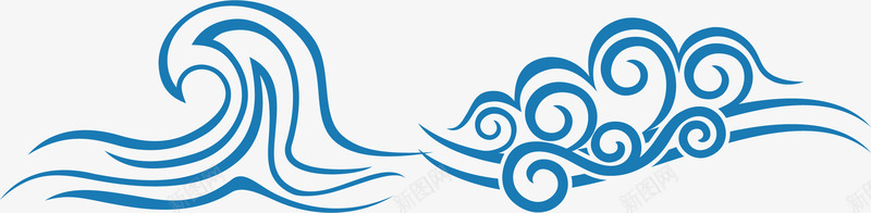 创意波浪标识图标png_新图网 https://ixintu.com 卡通波浪 古典水浪 古典波浪 水浪 波浪元素 波浪标识