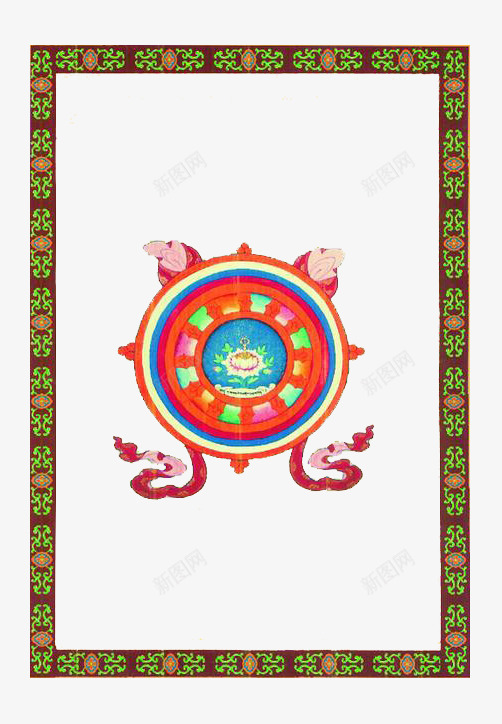 藏族装饰花边png免抠素材_新图网 https://ixintu.com 民族 美丽 藏式花边 藏族 装饰