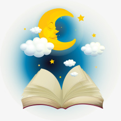 借月光看书深夜看书高清图片