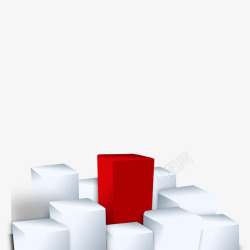 立体方块增长素材