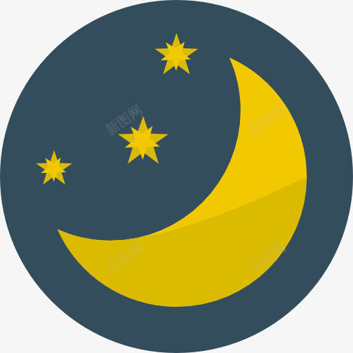 Moon图标png_新图网 https://ixintu.com 半月 天文 天气 月亮 月相 气象 自然