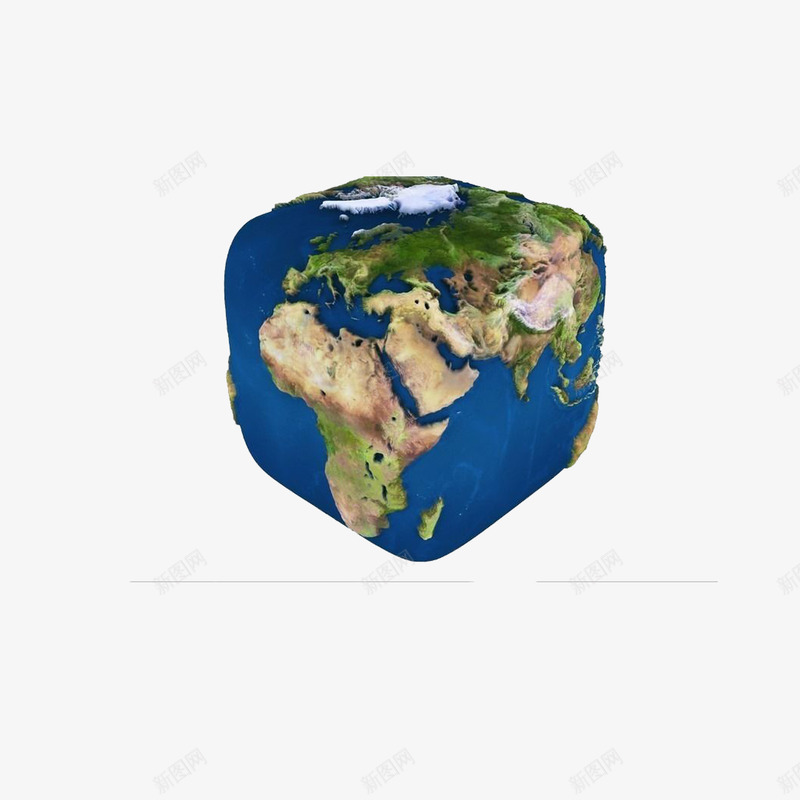 方块地球png免抠素材_新图网 https://ixintu.com 创意 地球 方块 魔方
