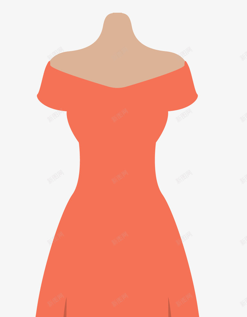 红色性感的连衣裙png免抠素材_新图网 https://ixintu.com 卡通裙子 扁平的裙子 扁平裙子 矢量裙子 红色 美丽的裙子 裙子