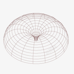 立体红方格方块伞型网格立体矢量图高清图片