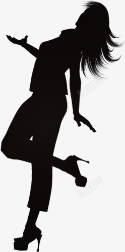 黑色跳舞的女人剪影png免抠素材_新图网 https://ixintu.com 剪影 女人 跳舞 黑色