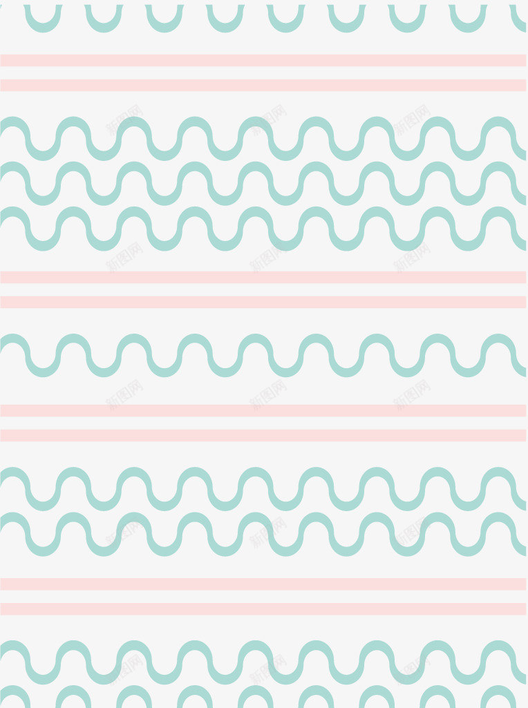 绿色小清新波浪纹png免抠素材_新图网 https://ixintu.com 卡通底纹 小清新 绿色波浪纹 背景装饰