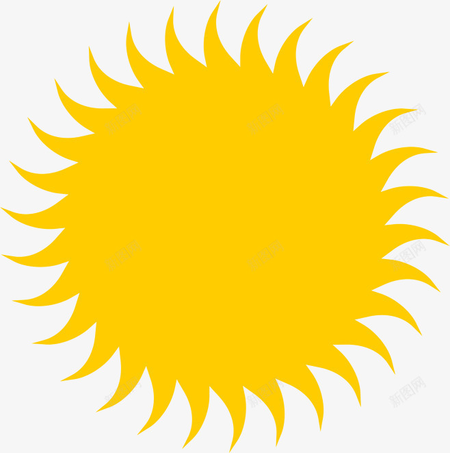 手绘太阳png免抠素材_新图网 https://ixintu.com 太阳 对话框 手绘 黄色