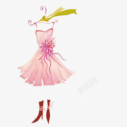 衣架PNG图女人的可爱粉裙子高清图片