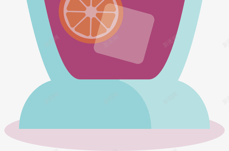 卡通橙子饮料png免抠素材_新图网 https://ixintu.com 冰块 冰镇 卡通饮品 卡通饮料 橙子 水杯 水果汁