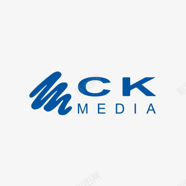 蓝色CK字母LOGO矢量图图标图标