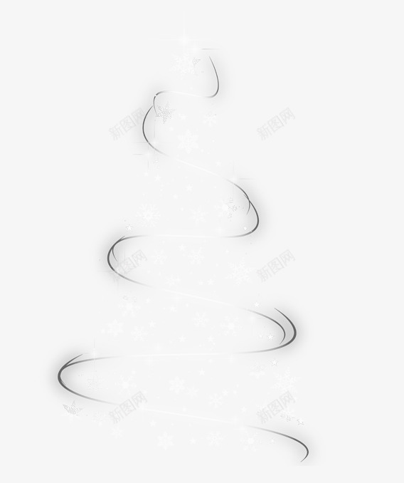 闪光圣诞树png免抠素材_新图网 https://ixintu.com 圣诞树 圣诞节 白色圣诞树 线性圣诞树