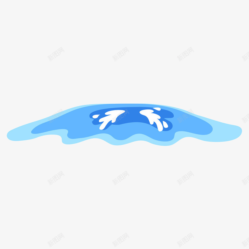蓝色水纹png免抠素材_新图网 https://ixintu.com 水纹 水面 波浪 蓝色
