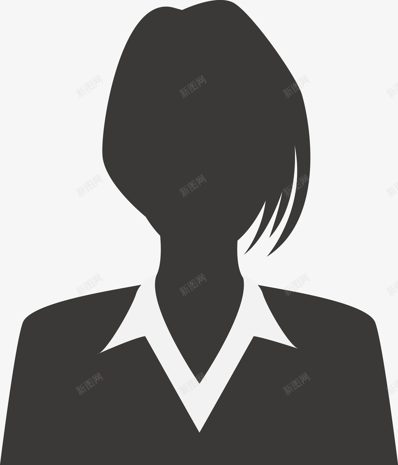 白领女人卡通图标png_新图网 https://ixintu.com 人 剪影 化身 卡通 商业 商人 头部 头部剪影 工人 工作 网络 角色 轮廓 面孔