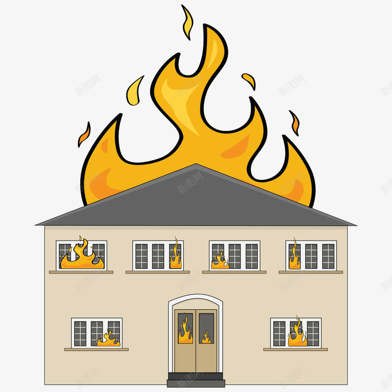 着火的楼房png免抠素材_新图网 https://ixintu.com 危险 大火 失火 火 火灾 火焰 烈火 焚烧 燃烧 着火 着火的小区 起火