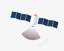 太阳能帆板人造卫星高清图片